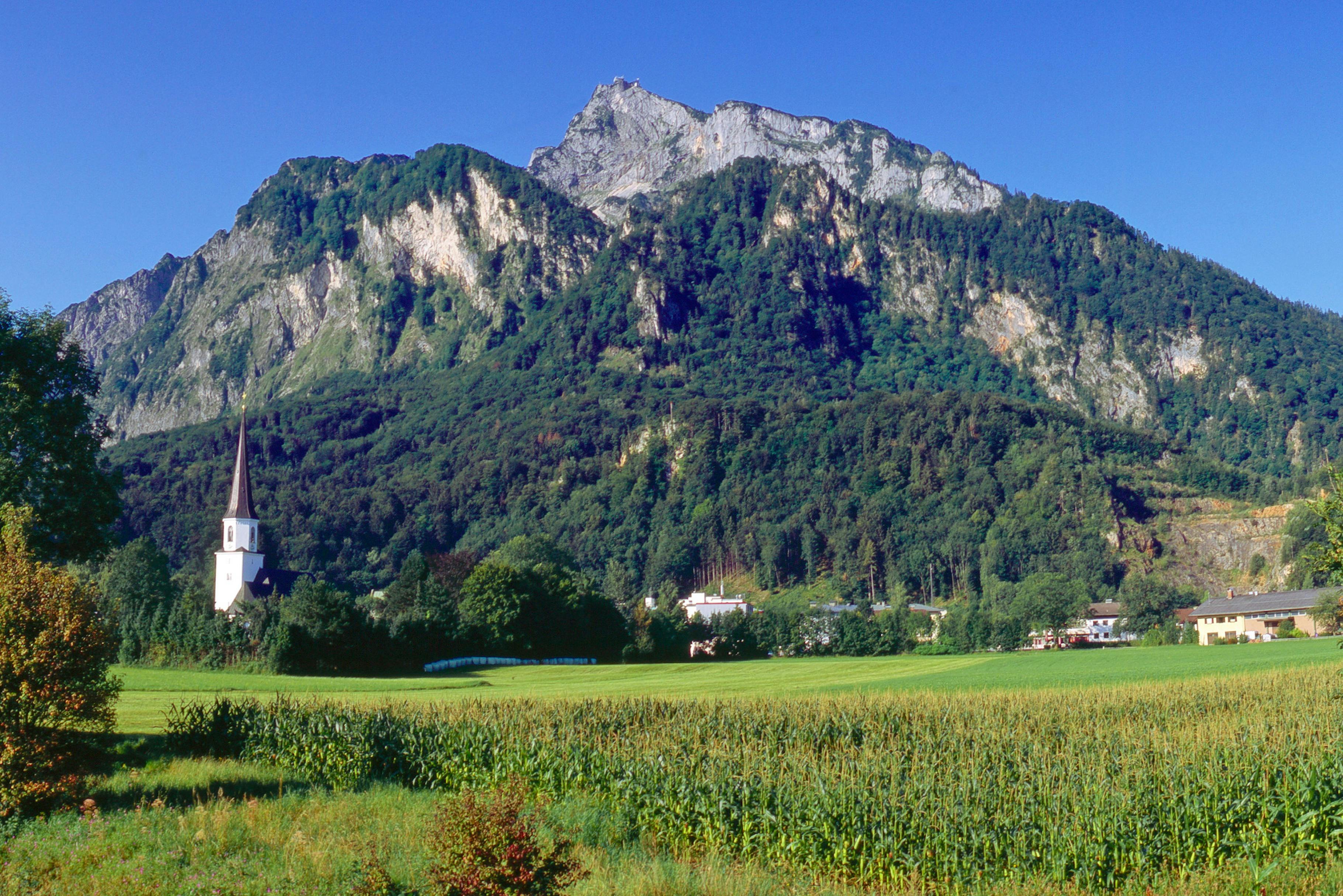 Vista del paisaje de Salzkammergut