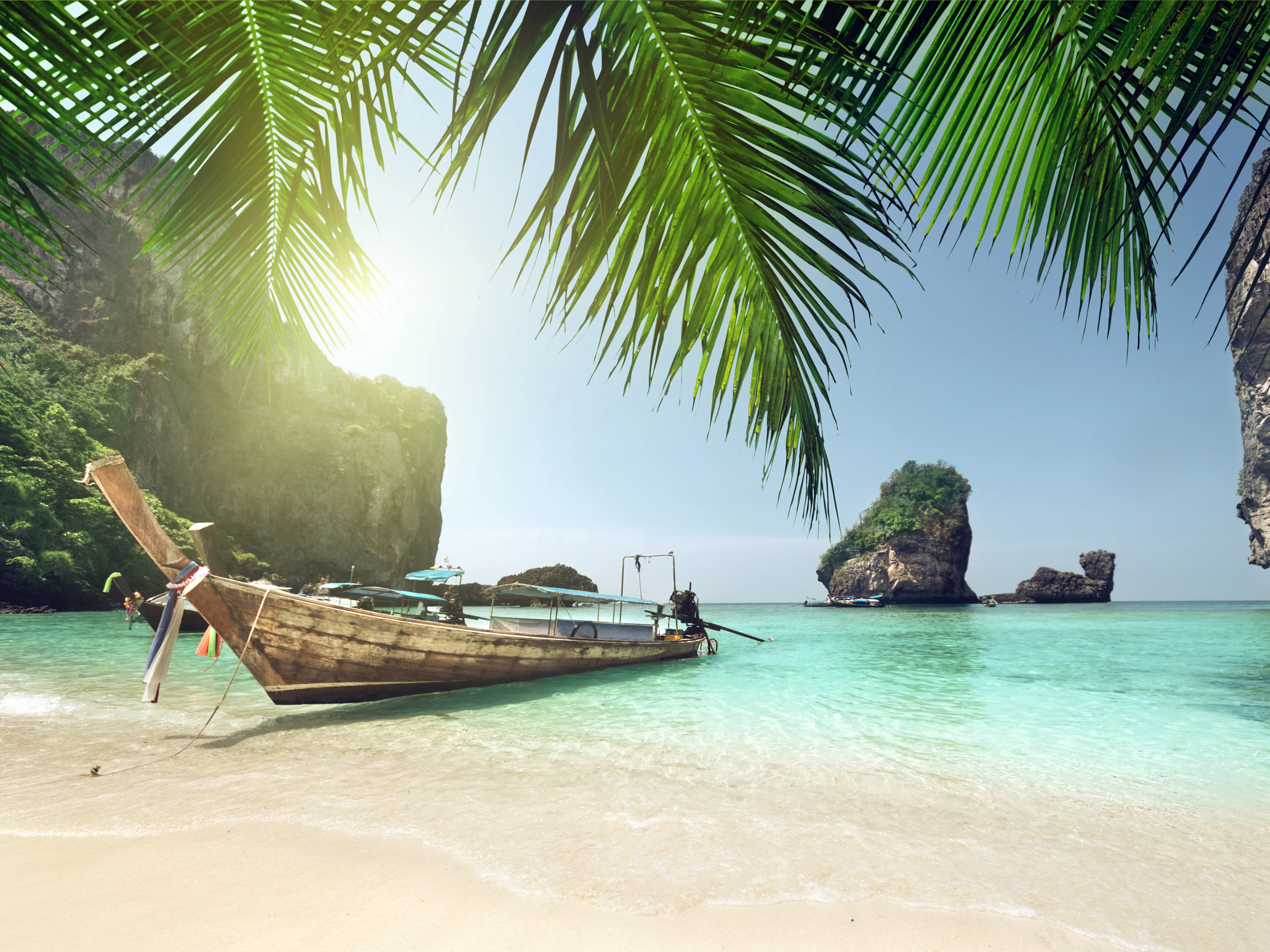Phi Phi Islands: Afternoon Island Sunset by Longtail Boat