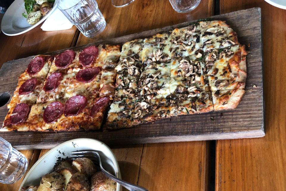 Shared lunch at winery