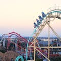 Picture of a rollercoaster ride at Knott's berry farm theme park