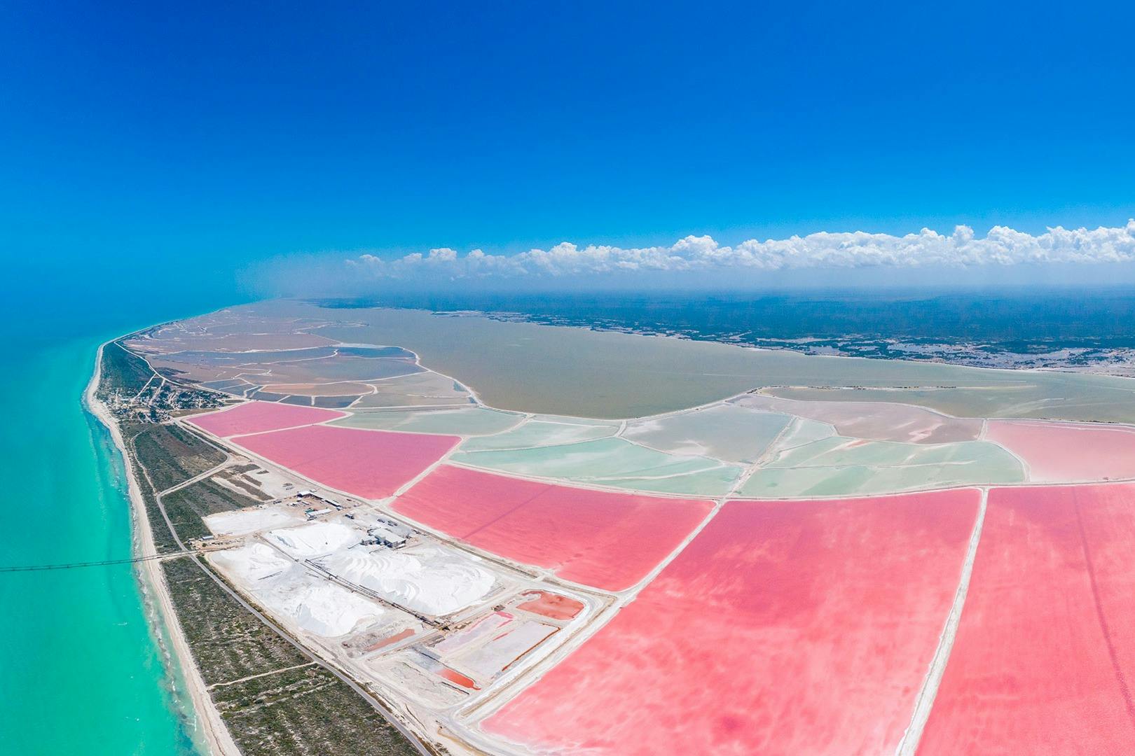 Aerial view from the coloured