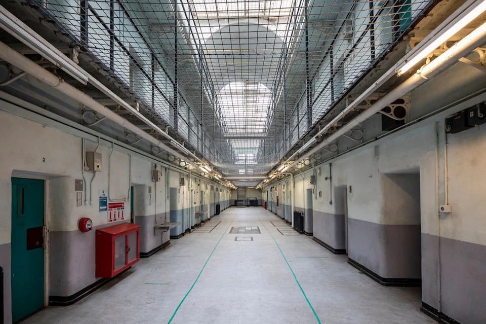 One of the prison wings at Shepton Mallet Prison.