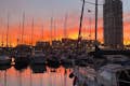 coucher de soleil dans le port