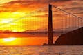Solnedgång över Golden Gate-bron