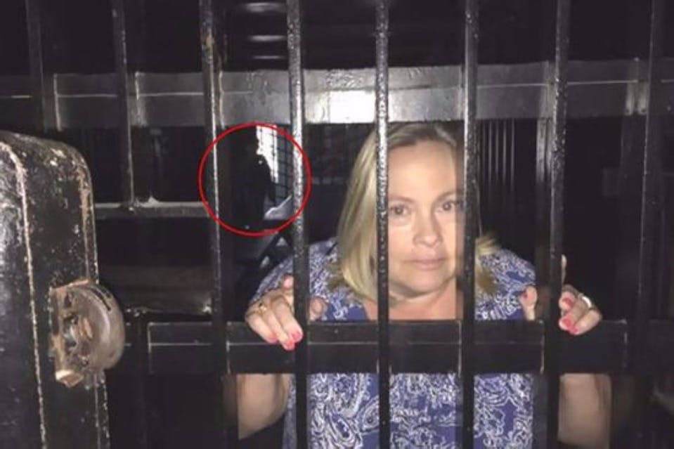 Il vecchio carcere di St. Augustine al buio