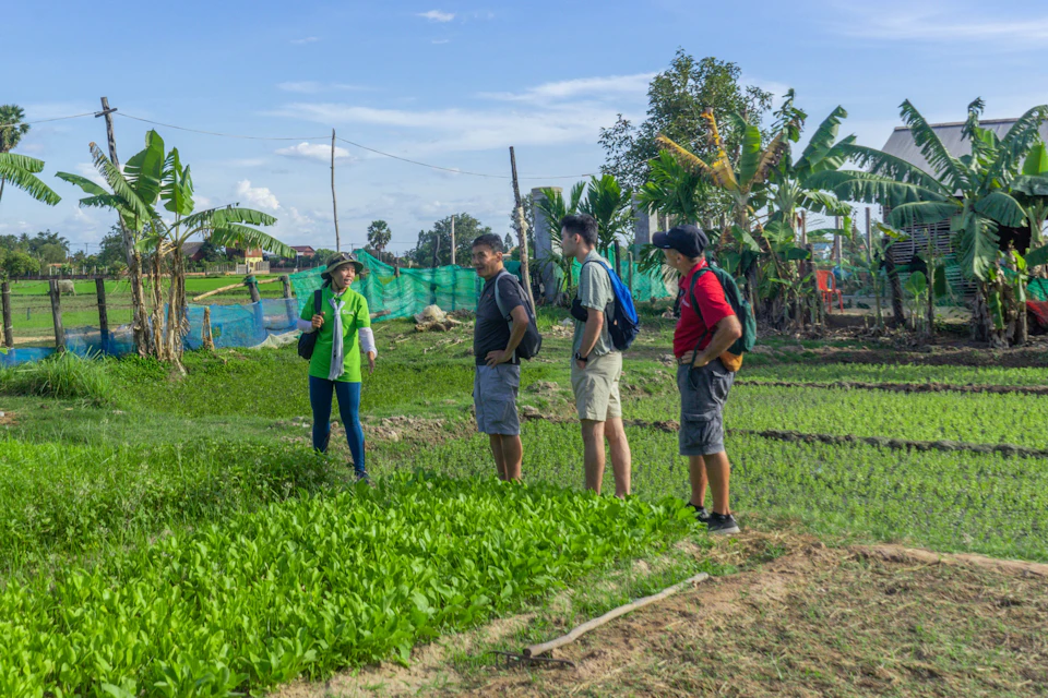 You will stop at a variety of farms to learn about the many ways people make a living.