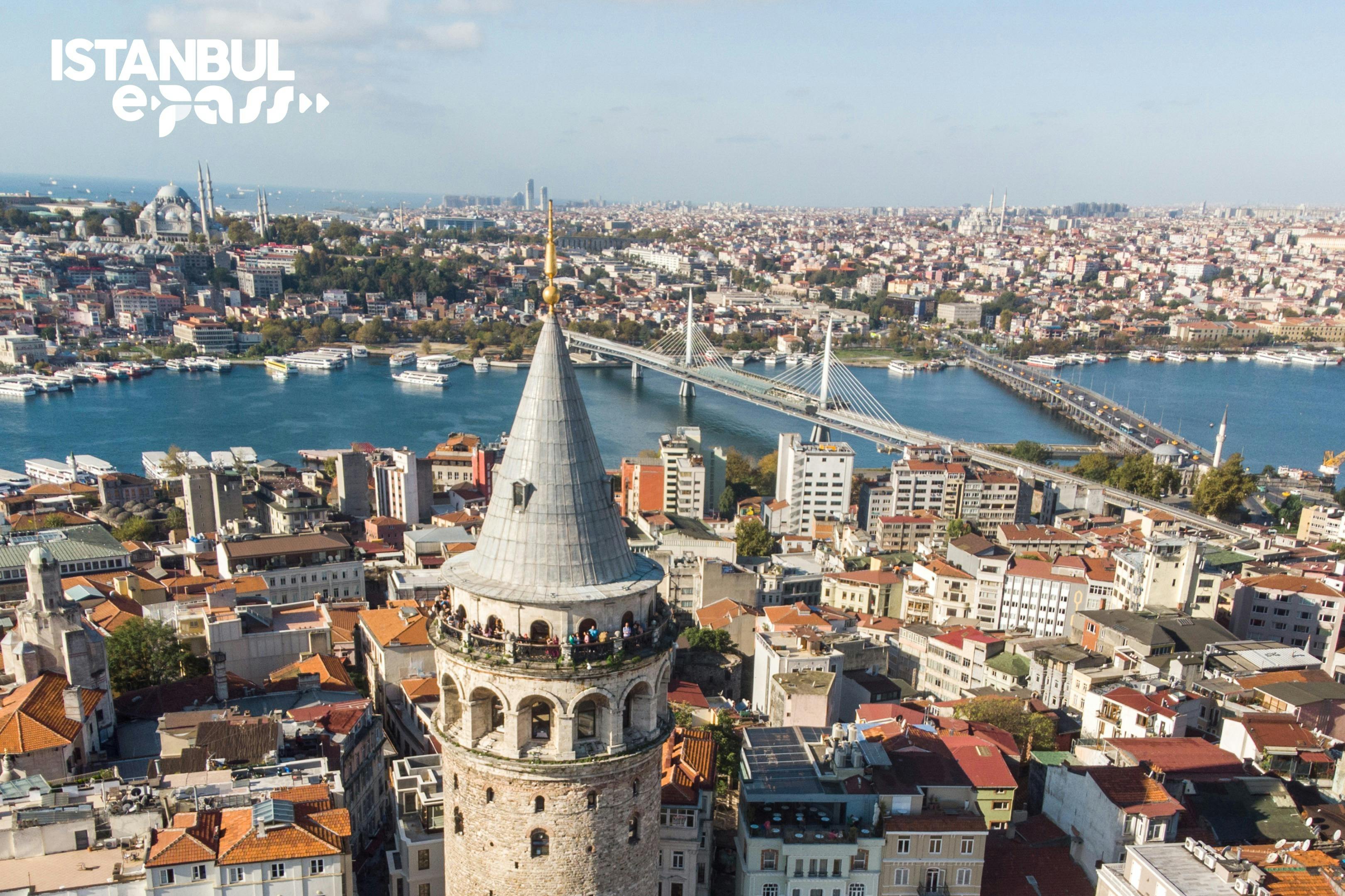 Panoramic view of the Galata Tower and the city