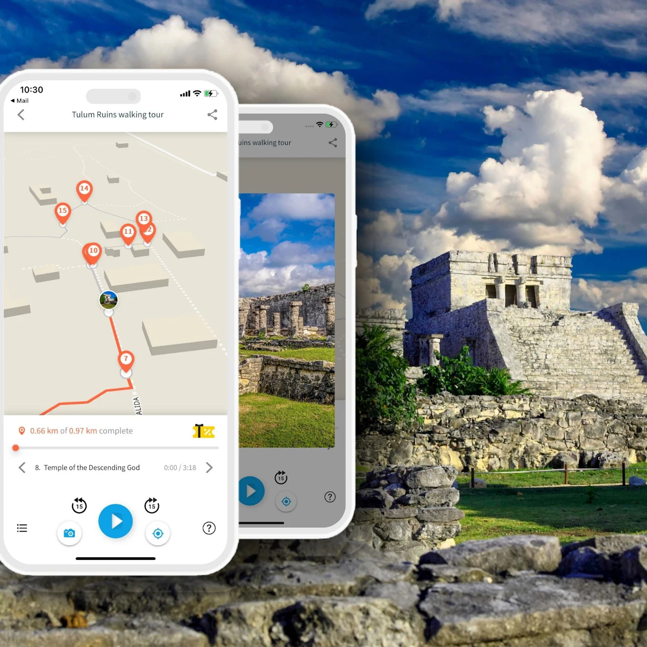 Mayan Ruins of Tulum: Audio Guide App, at Mayan Ruins of Tulum, Playa Del Carmen