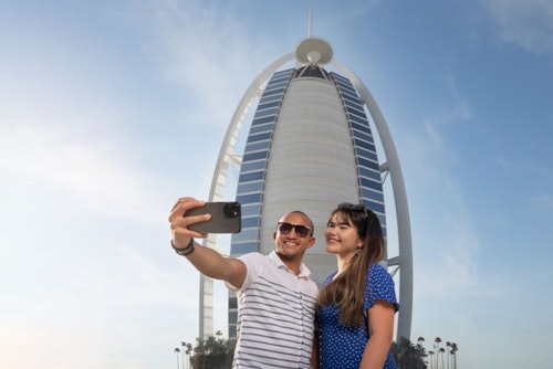 Dubai: Half Day City Tour with Transport and Burj Al Arab & Blue Mosque Entry