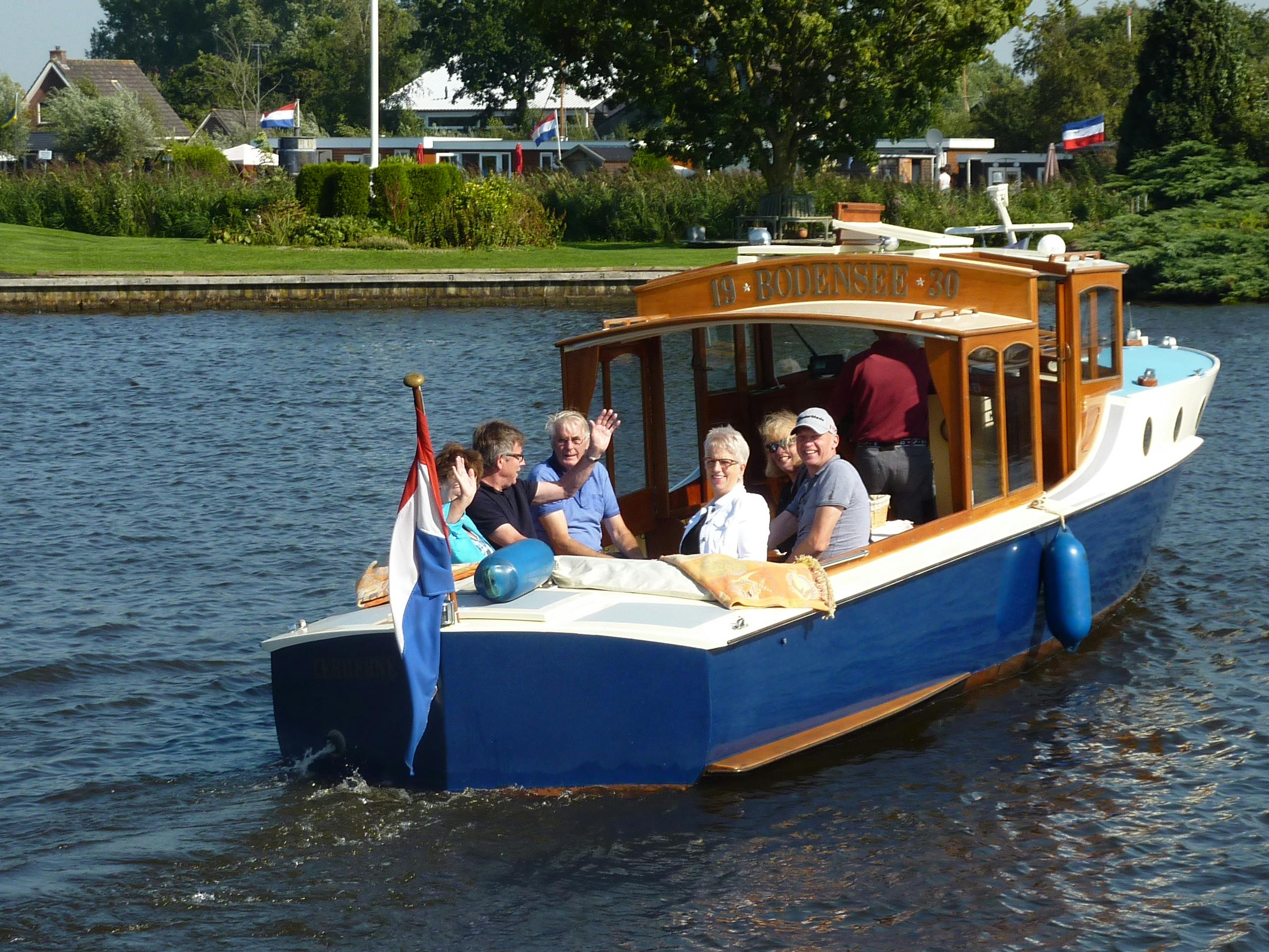 Round Trip with Classic Motorboat on The Frisian lakes