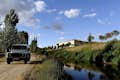 4wd driving through the Duero's river