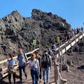 Routes op de Vesuvius om de krater te bereiken