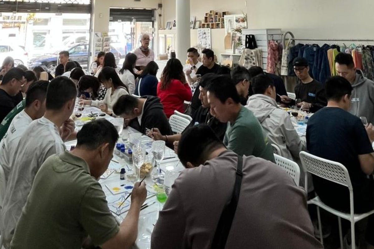 Tile Painting experience at Domus Arte