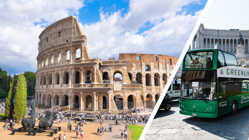 Colosseum Priority Entrance & Sightseeing Bus Tour