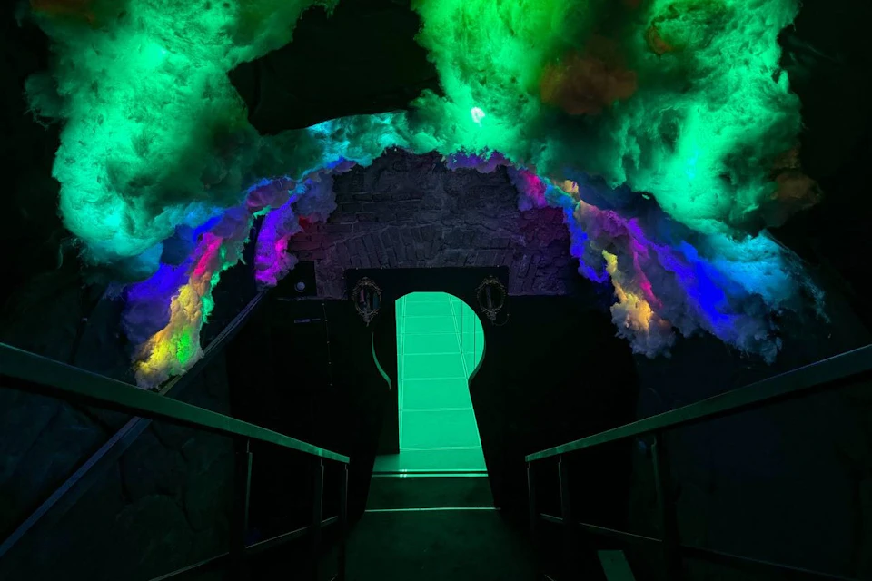 Entrance to the glass maze