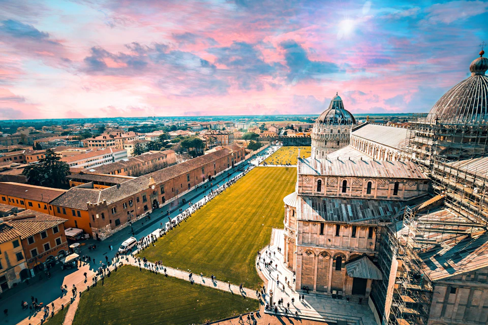 Pisa seen from above