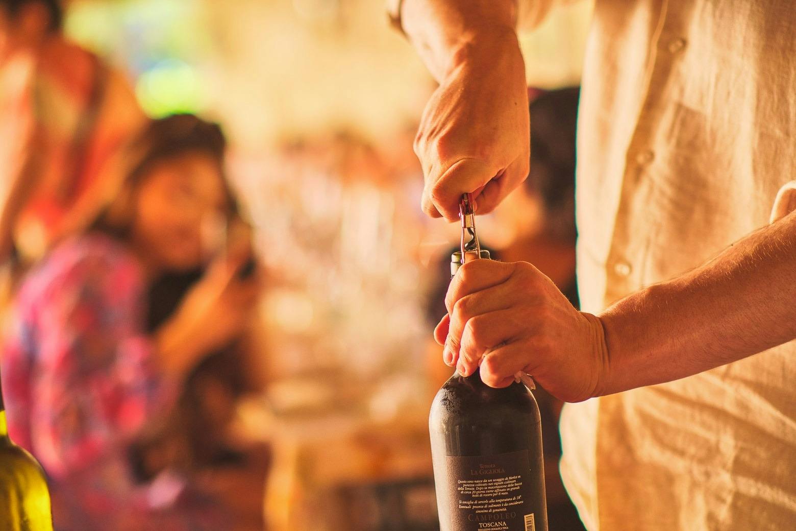 Wine bottles from all over Italy