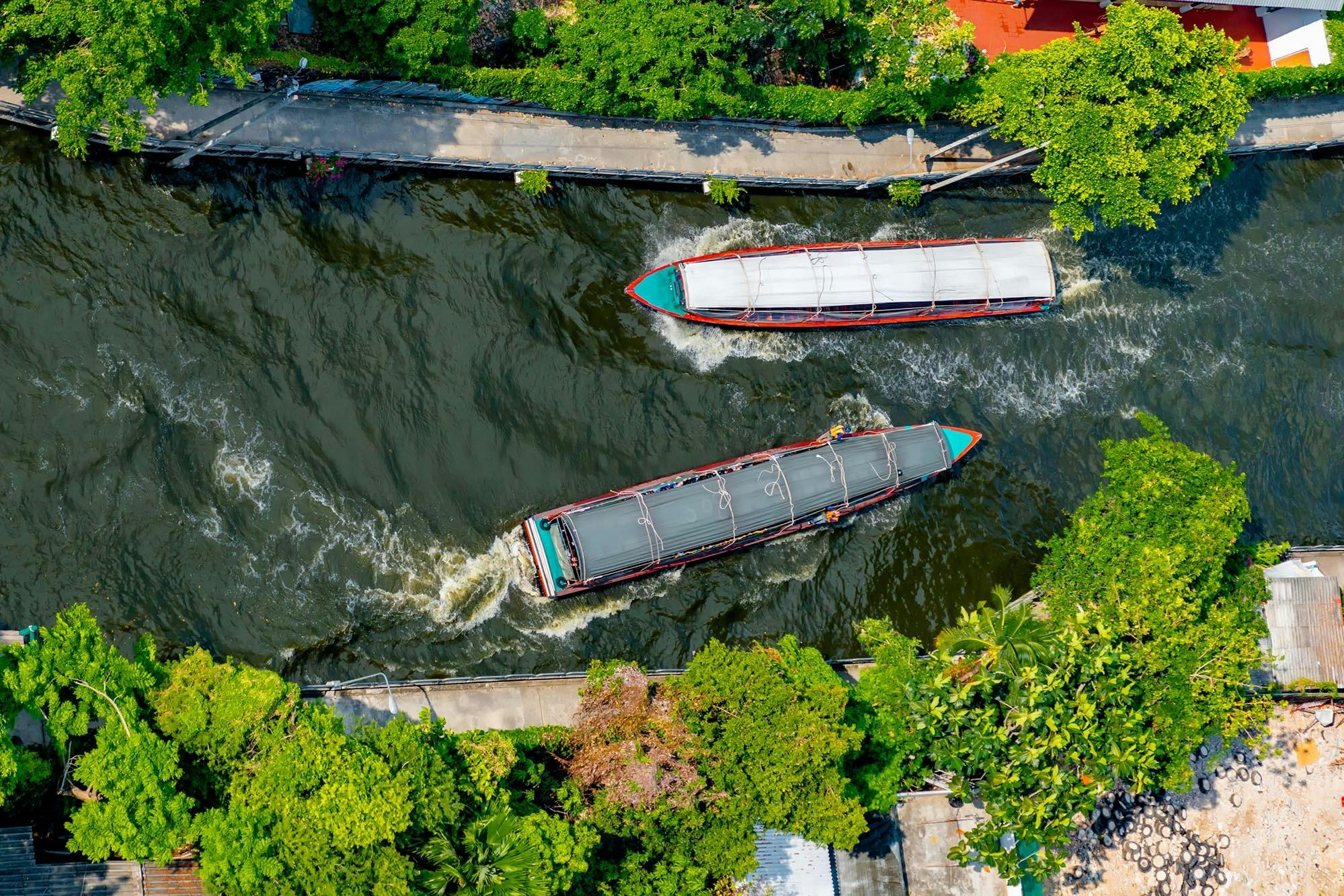 Long Tail Boat transportation in Bangkok