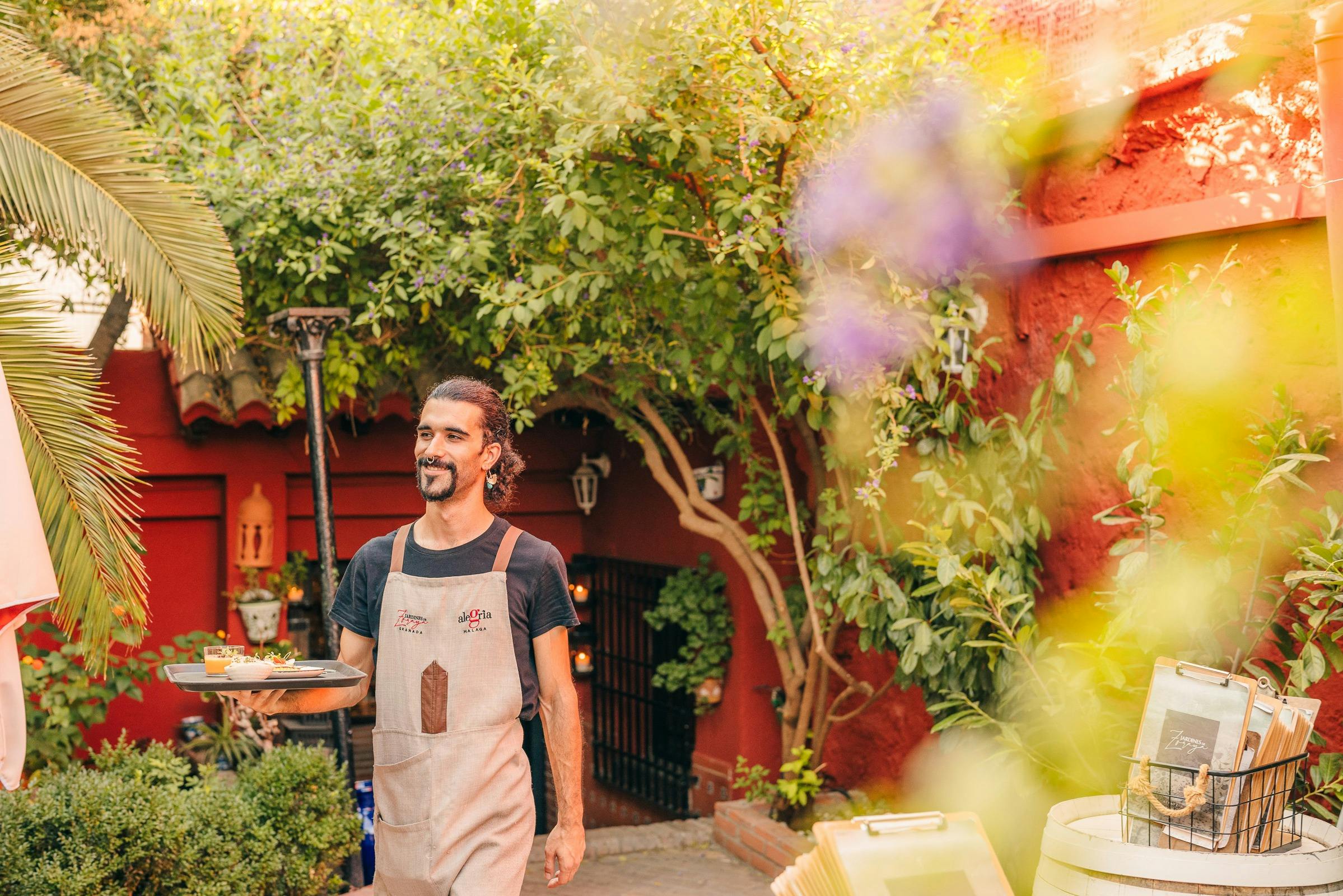 Our staff on the terrace, professionalism and friendliness