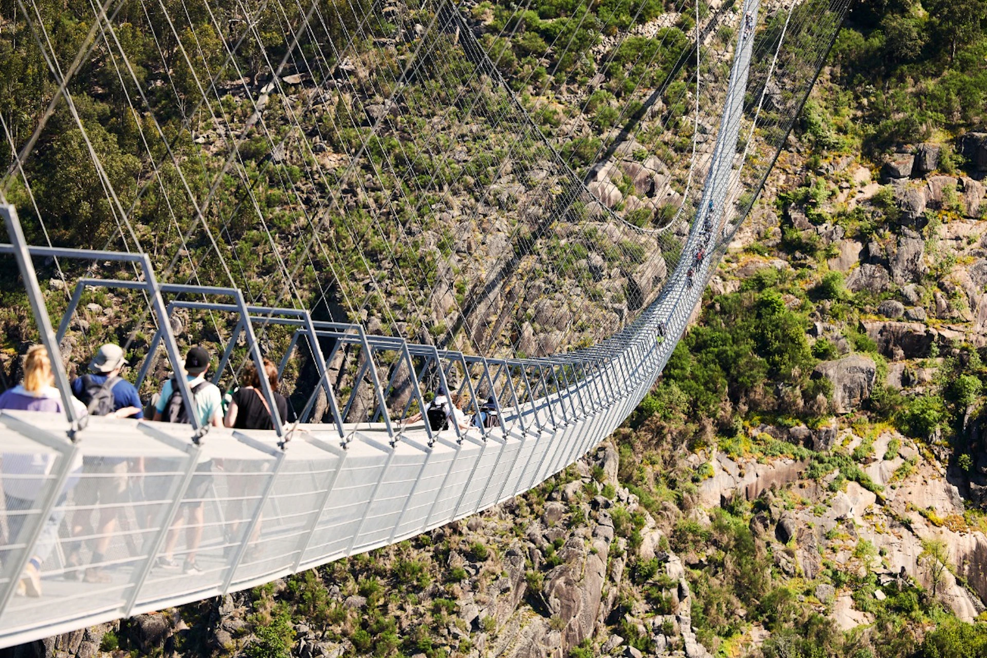 Crossing the 516 Arouca bridge