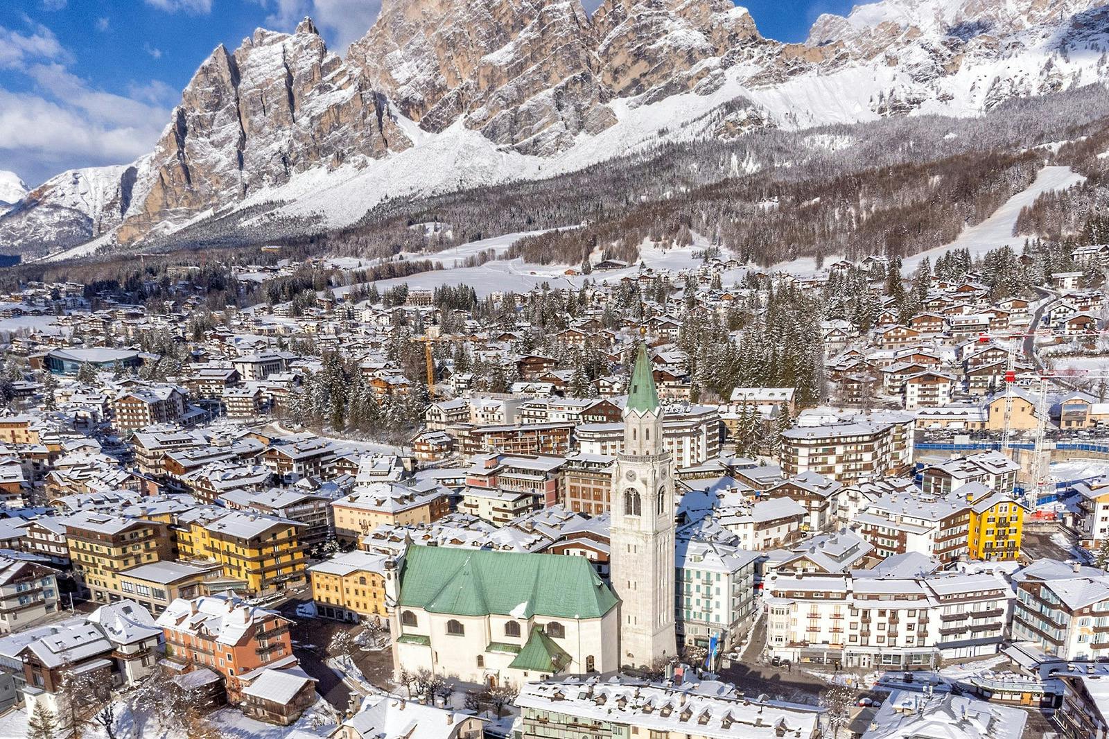 Vue de Cortina D'Ampezzo