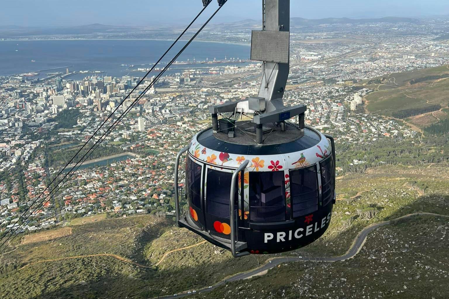 Vue depuis le téléphérique de Table Mountain.