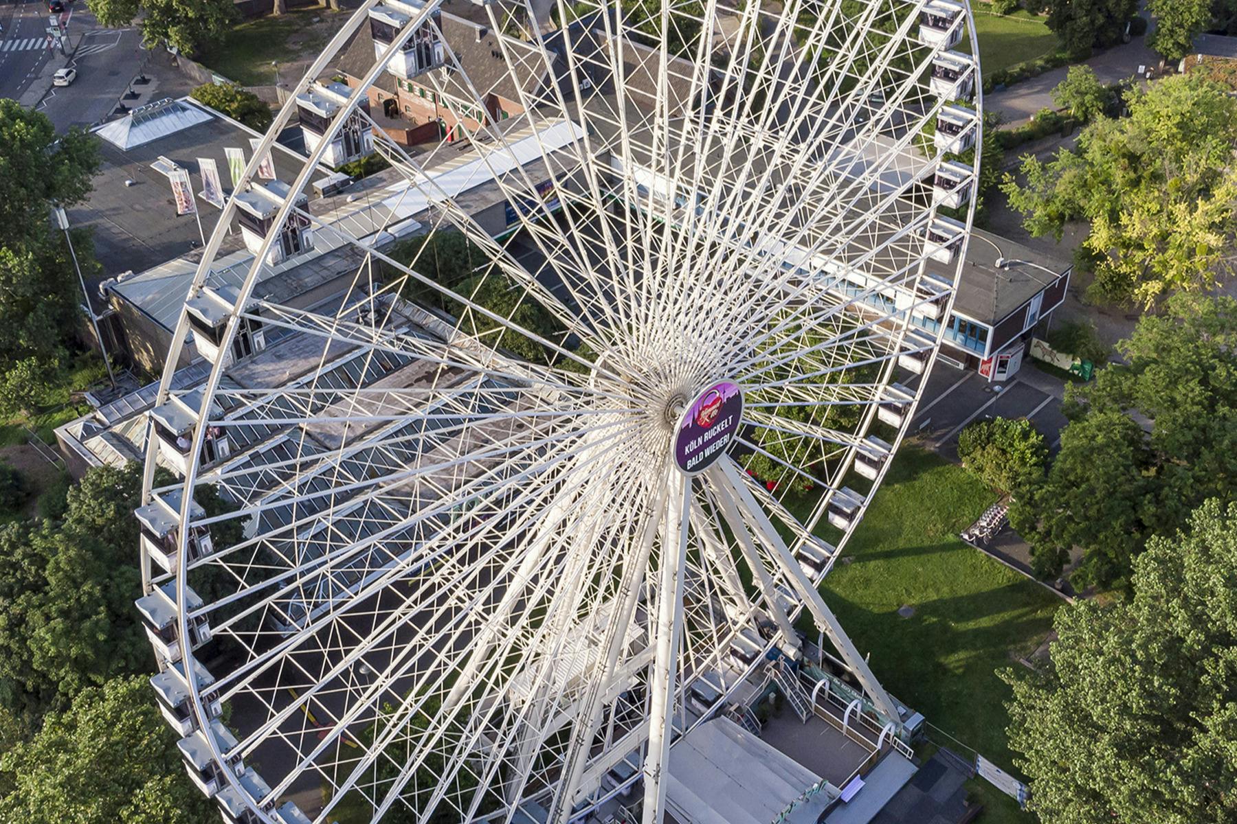 Ferris wheel from above