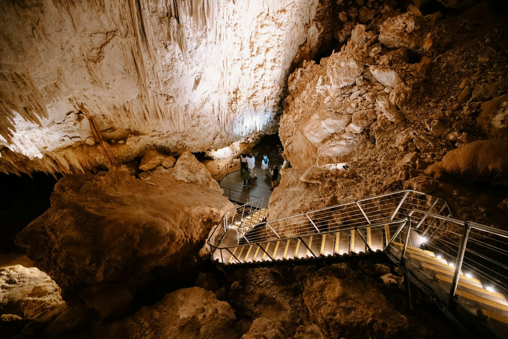 Stunning crystal formations adorn the walls and ceiling of Jewel Cave