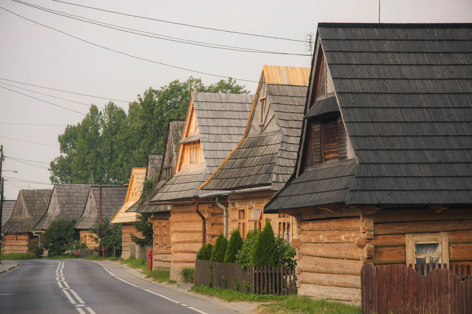 Wooden houses in Chocholow Village