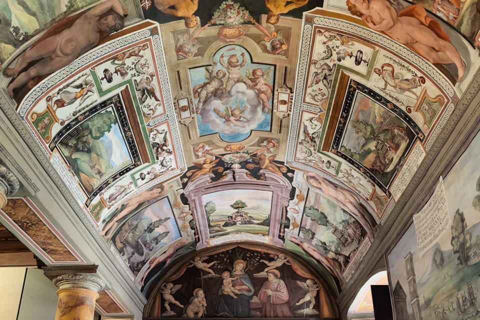 Ceiling of the Hall of the Madonna of the Priori Palace in Viterbo