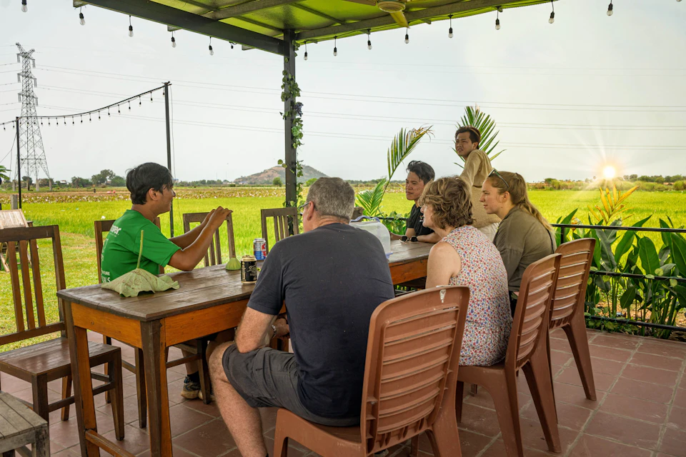 Enjoy the sunset view at the lotus farm before get back to your hotel.