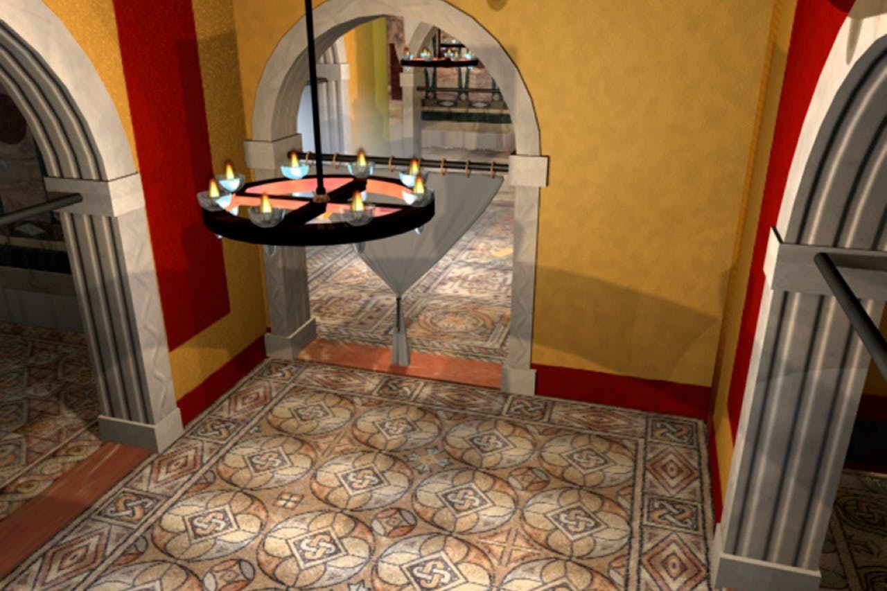 Mozaiki na podłogach domus