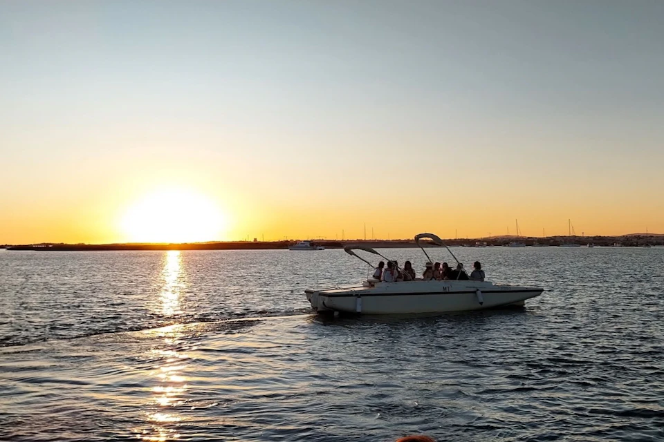 Sunset boat trip in the Algarve's Ria Formosa from the Marina of Faro