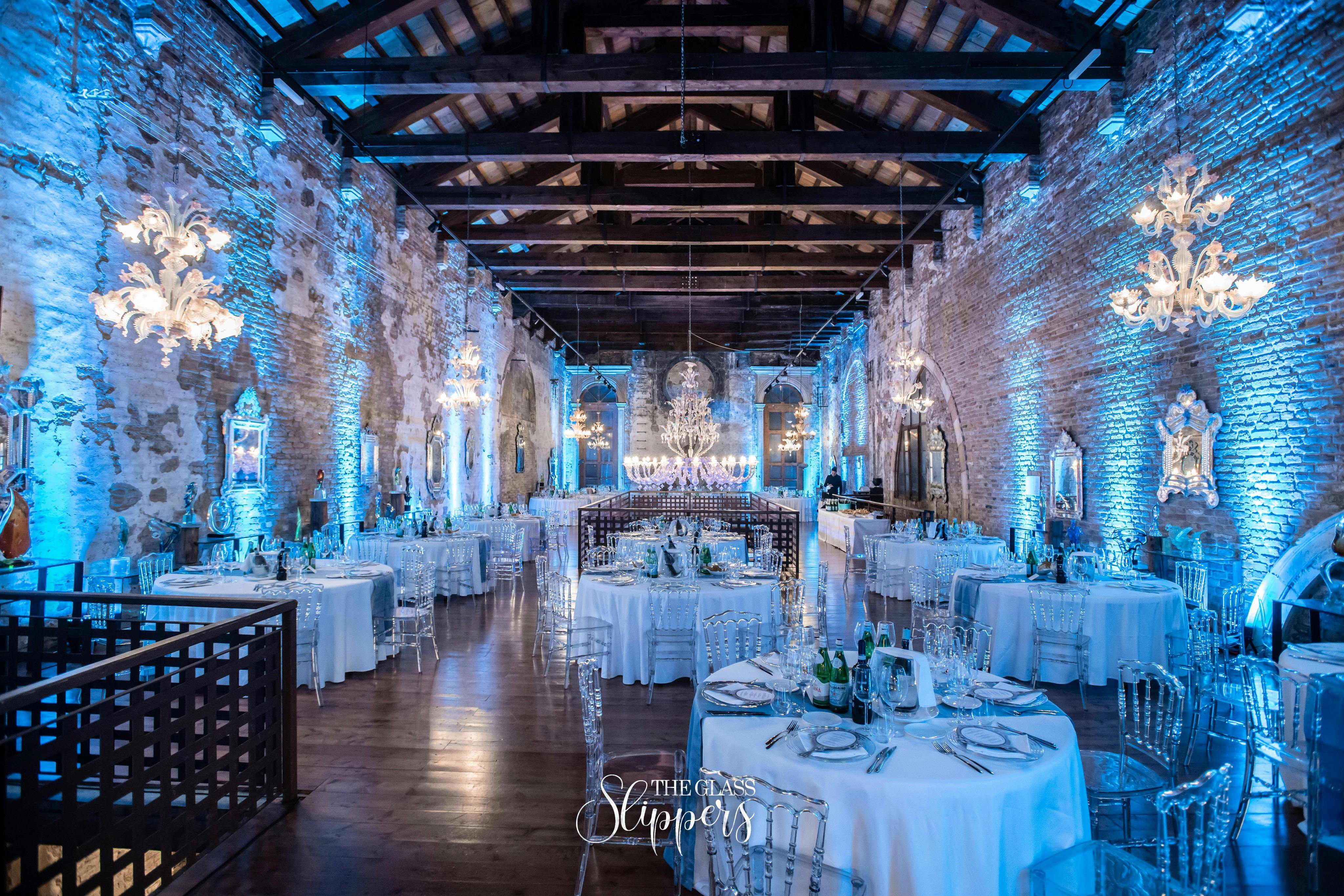 The Rezzonico Hall ready to welcome guests at The Glass Cathedral