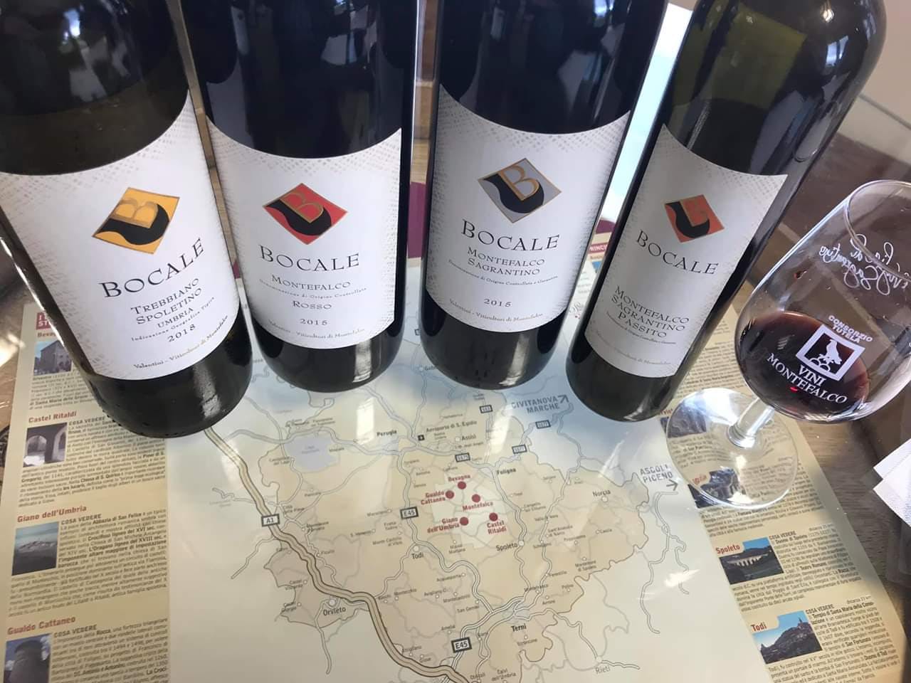 Trebbiano Spoletino, Montefalco Rosso, Montefalco Sagrantino, Montefalco Sagrantino Passito