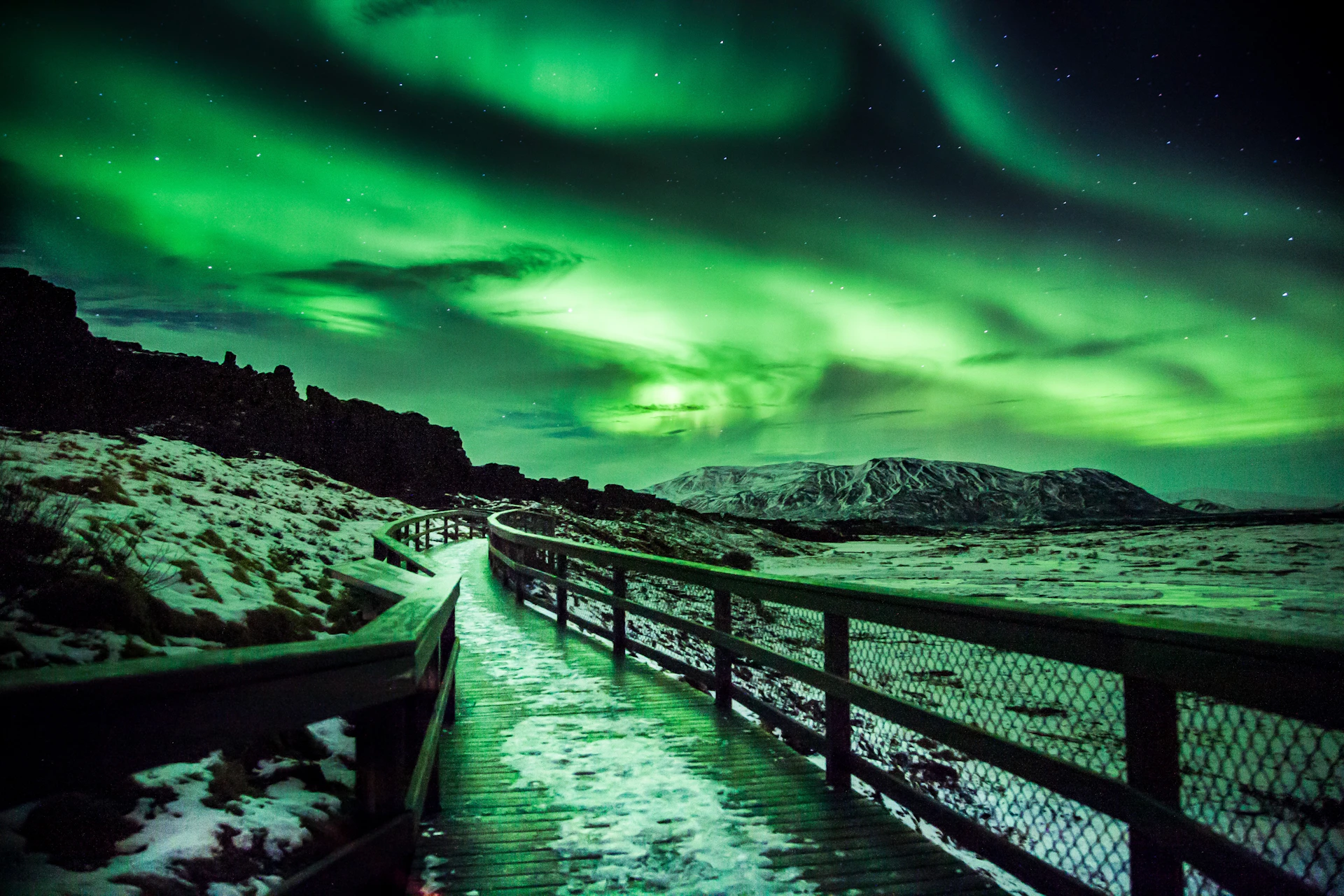 Northern Lights at Thingvellir National Park