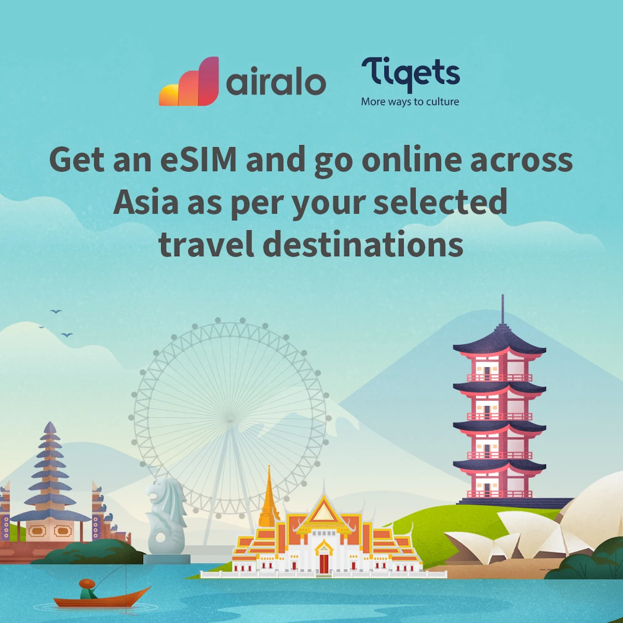 Airalo eSIM Asia: 1GB-10GB eSIM for 14 Countries in Singapore β Tiqets