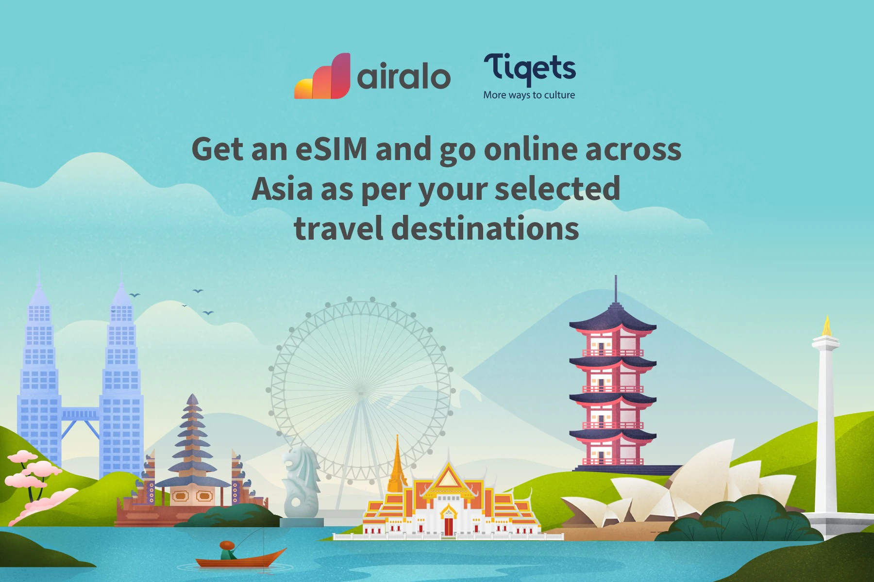 Airalo eSIM Asia: 1GB-10GB eSIM for 14 Countries