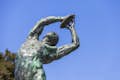A statue of discobolus athlete