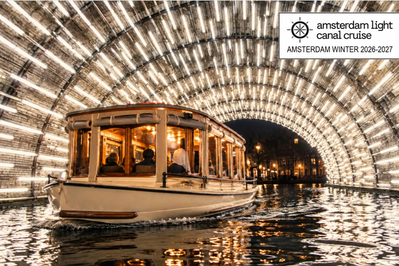 Amsterdam Light Festival: Salonbådstur + valgfri ubegrænset drikkevarer