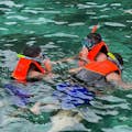 提供浮潜装备和救生衣--在凯努伊岛的深水区浮潜