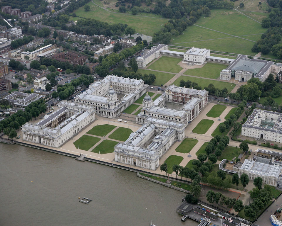 Aerial view of the 17 acre estate
