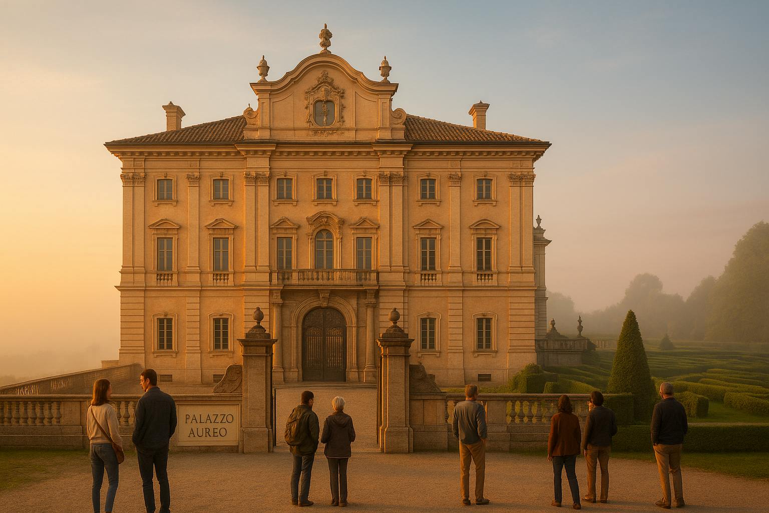 Palazzo Aureo, het koninklijk paleis en de tuinen van Centallo