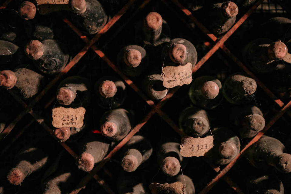 Historical wines in the cellar