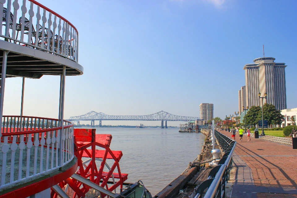 View of the Mississippi River in New Orleans