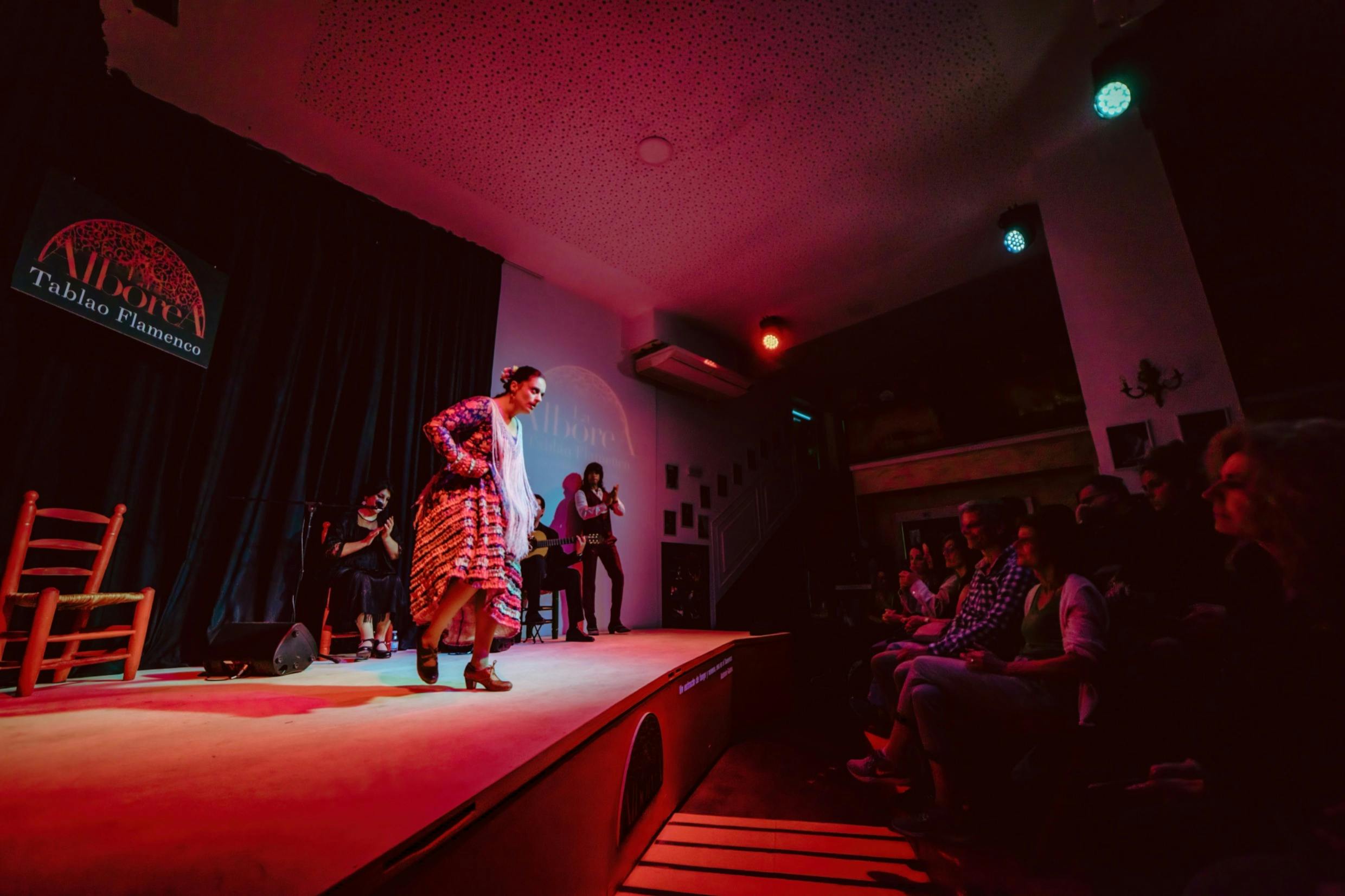 Teresa Barbero in front of the public