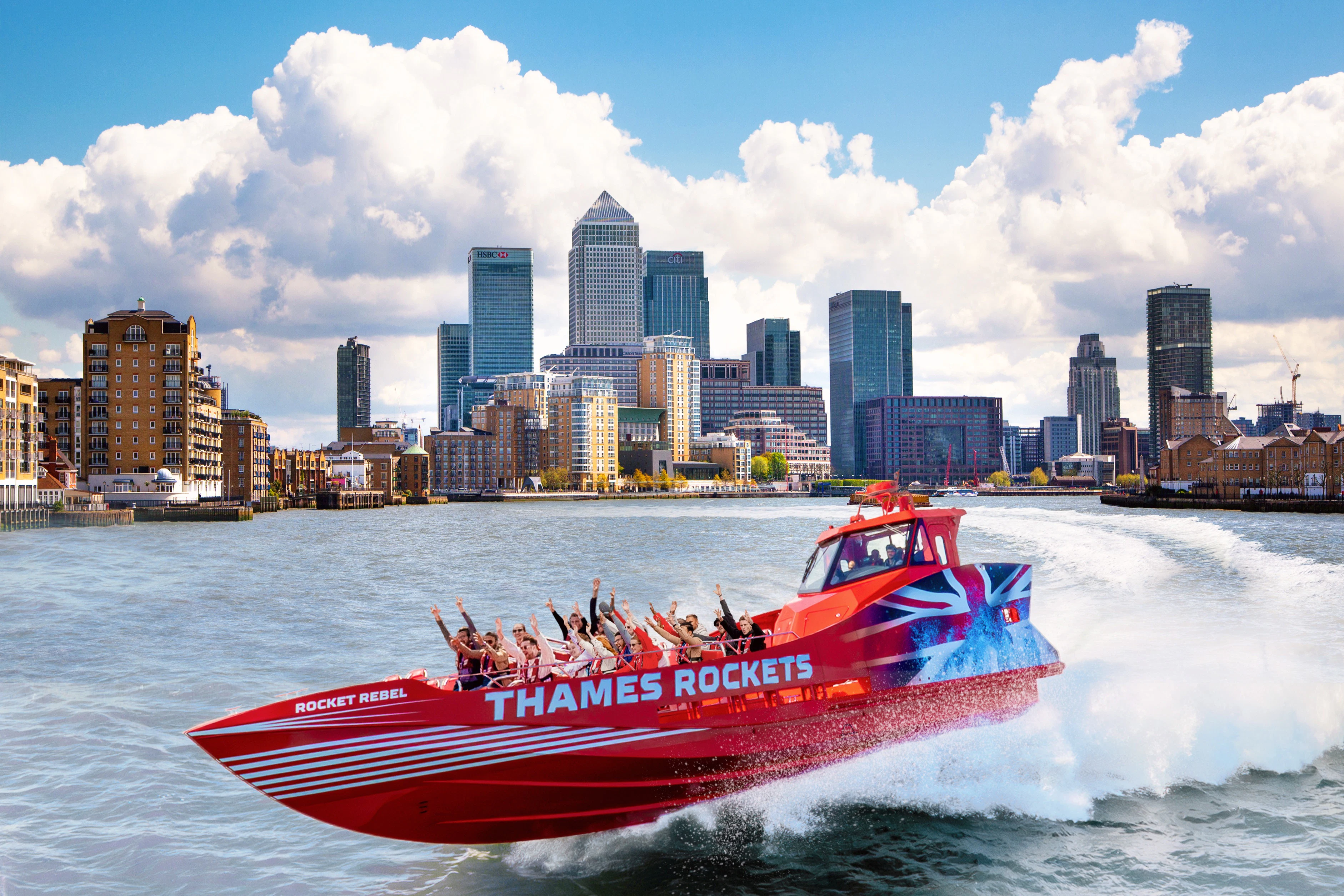 London: Guided Speedboat Tour by Thames Rockets