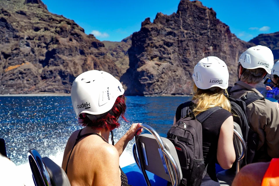 Boat trip passing by Los Gigantes