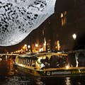 Amsterdam Circle Line Boot während des Amsterdam Light Festival