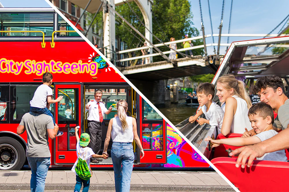 City Sightseeing Amsterdam: Hop-on Hop-off Bus + Boat Tour
